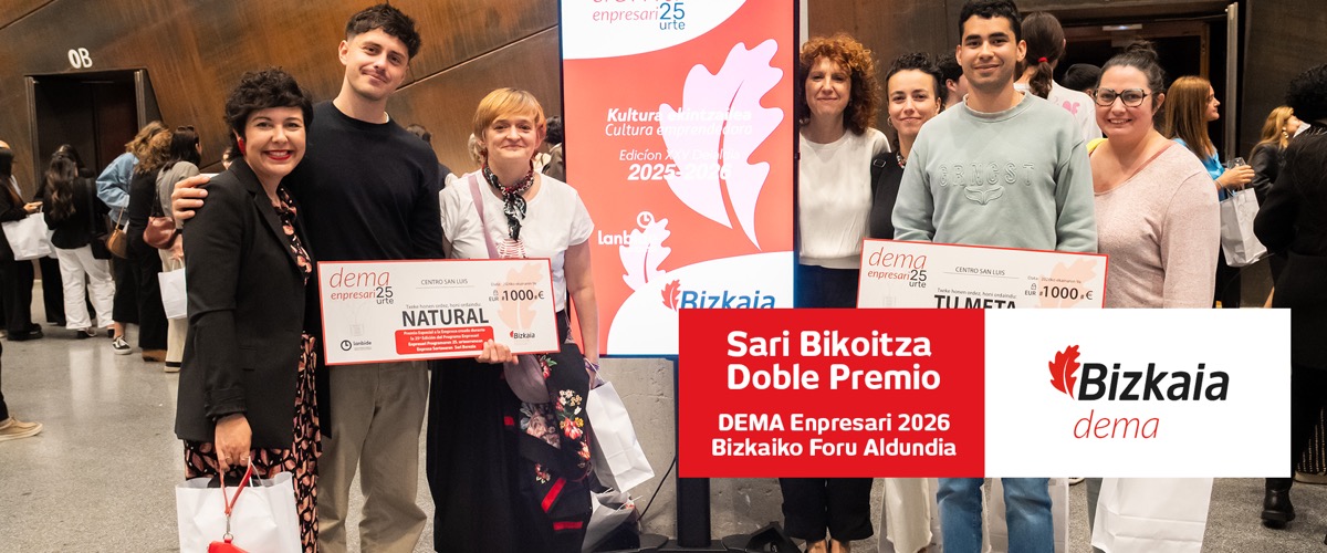 El talento emprendedor del Centro San Luis vuelve a ser reconocido por la Diputación de Bizkaia por partida doble.