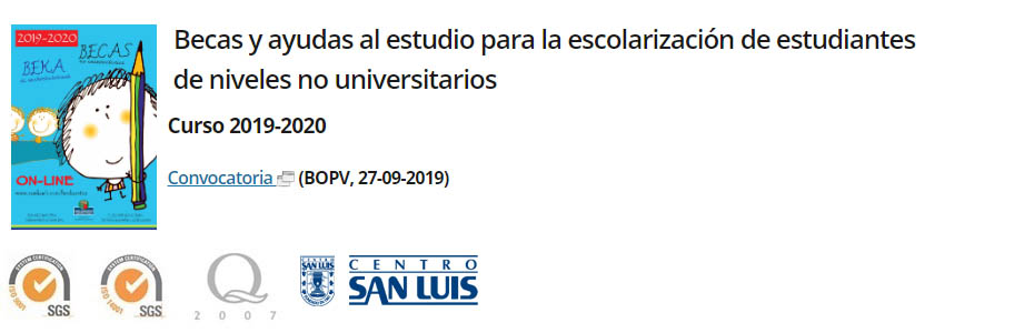 Centro San Luis - Becas no universitarias